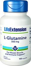 Prolongation de la vie - L-Glutamine | 500 mg, 100 gélules