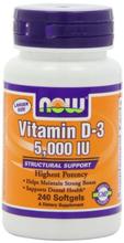 NOW Foods vitamine D3 5000 UI, 240
