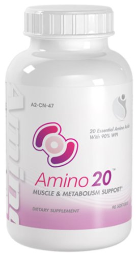 Amino20 - Liquid Amino Acid Muscle & Metabolism soutien 830mg 90 Capsules 1 Bouteille