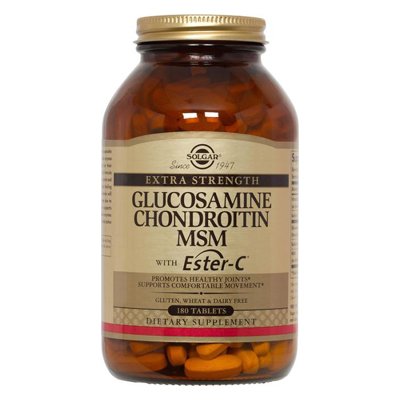 Extra Strength Glucosamine Chondroïtine MSM avec Ester C 180 Tablettes