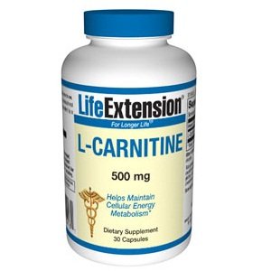 Life Extension L-carnitine 500 Mg Capsules, 30-Count