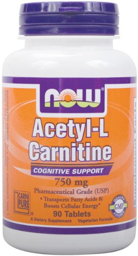 NOW Foods Acetyl L-Carnitine 750mg, 90 Tablets