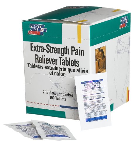 Premiers soins Seulement Extra-Strength Tablets analgésique, 2 par paquet, 100-Count Boxes (Pack de 4)