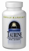 Source Naturals - Taurine 500 mg, 60 comprimés