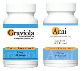 Free Acai, 500mg, 90 capsules w / Graviola 500 mg, 100 capsules, Positve humeur et détente - Approuvé par le Dr Ray sahélienne, MD