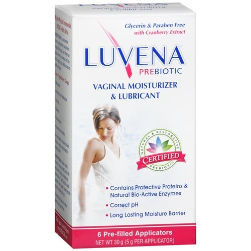 Luvena vaginal hydratant et lubrifiant, prébiotiques, les applicateurs pré-remplis, 6 ct.