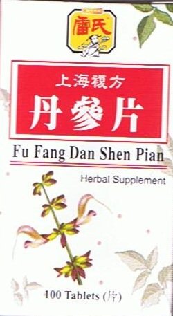 Fu Fang Dan Shen Pian (Salvia Miltiorrhiza) Comprimés -100 (composé de formule de la médecine chinoise pour l'amélioration de la circulation)