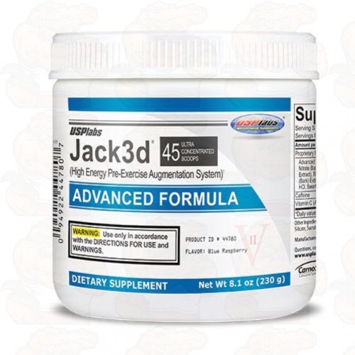 Usp Labs Jack3d avancée suppléments nutritionnels formule, Blue Raspberry, 8,5 once
