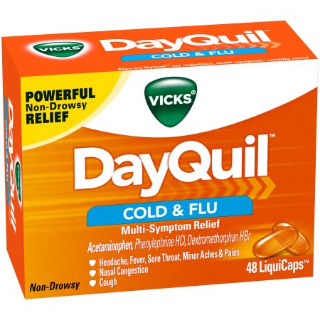Vicks DayQuil Cold & Flu Relief - 48 LiquiCaps ( 72 AVANT )