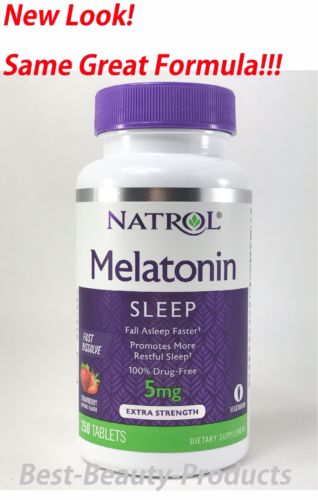 Natrol Melatonin 5 mg Fast Dissolve 250 Tablets-Strawberry Flavor