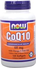 NOW Foods CoQ10 60 mg d'oméga-3,
