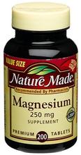 Nature Made magnésium 250mg, 200