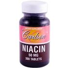 Carlson Labs niacine, 50 mg, 300