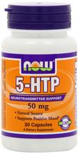 NOW Foods 5-HTP, 50mg, 30 capsules
