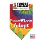 Fun Dog Bandana - Peace Love Adopt