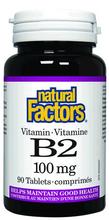 Les facteurs naturels vitamine b2