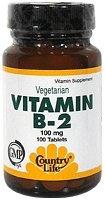 Country Life vitamine B-2 100 Mg,