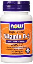 NOW Foods vitamine D-3, 2000 UI,
