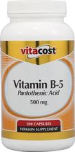 Vitacost Vitamine B5 Acide