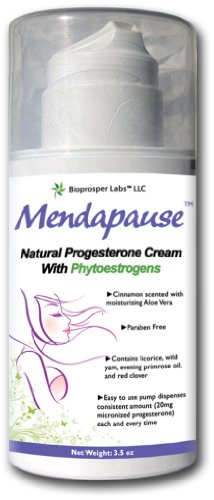 3.5 oz crème de progestérone Mendapause avec phytoestrogènes et naturel de progestérone USP bio-identique