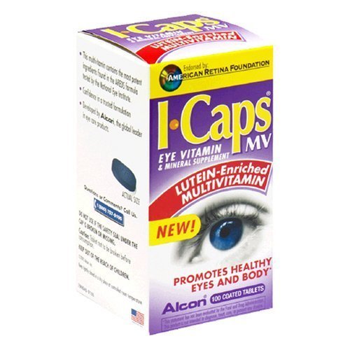 Alcon ICaps Multivitamines yeux Vitamine & support minéral, comprimés enrobés, 100 comprimés