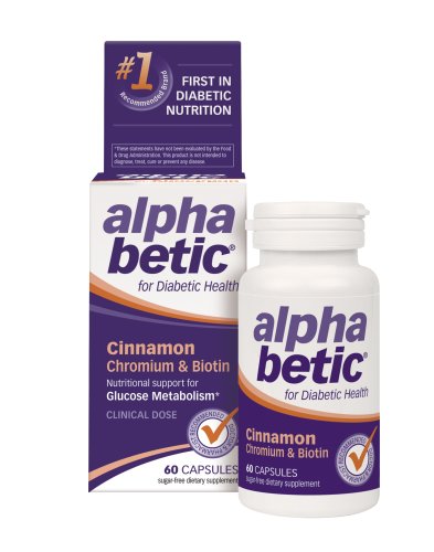 alpha diabétique Cannelle / chrome / biotine, pour les personnes diabétiques, 60 Capsules (pack de 2)