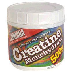 Bodybuilding Nutrition Labrada monohydrate de créatine, pots en plastique de 500 grammes