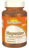 "Capsules de 250 mg de magnésium, par Sundown - 100 Capsu"