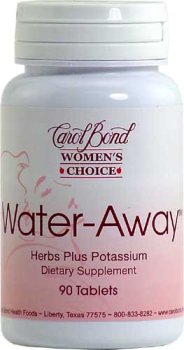 Carol Bond eau loin un diurétique naturel avec une combinaison d'herbes qui doucement et sans risque Enlève l'excès d'eau 90 comprimés