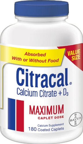 Citracal Caplets maximum avec de la vitamine D, 180-Count Bottle