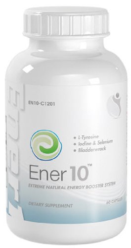 Ener10 non-Stimulant Energy Booster L-Taurine, L-Tyrosine, le thé vert 60 Caps 1 Bouteille