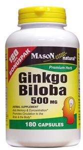 Ginkgo Biloba 500 mg, 180 Capsules