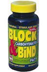Glucides Block & Bind et la formule de perte de graisse, capsules de compléments alimentaires - 60 ch