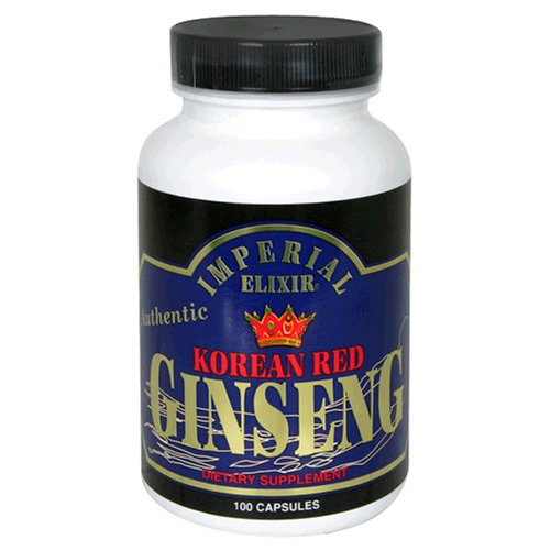 Imperial Elixir, ginseng rouge de Corée, 600 mg, 100 Capsules