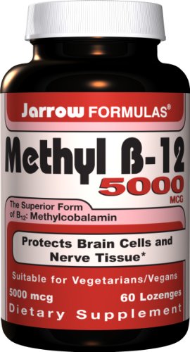 Jarrow Formulas méthylcobalamine (méthyl B12), 5000mcg, 60 Pastilles