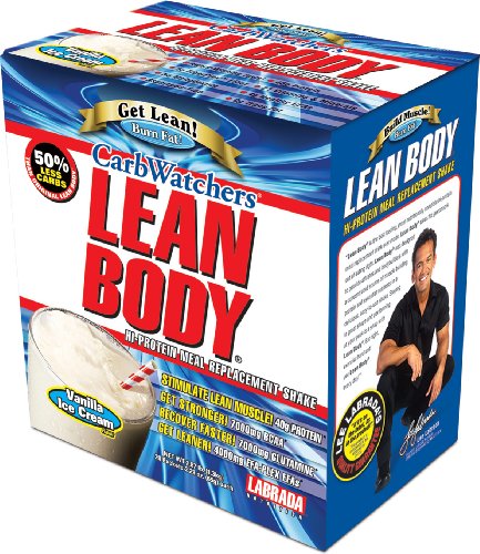 Labrada Nutrition Lean Body CarbWatchers Salut-Protein Agiter le substitut de repas, la vanille, 2,78 oz Les paquets, 20-Comte