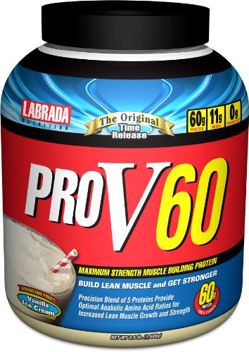 Labrada Nutrition Lean Body Pro V Protéines en poudre 60, Crème glacée à la vanille, de 3,5 Pound Jarres