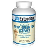 Life Extension - Mega Extrait de Thé Vert décaféiné, 725 mg, 100 gélules.