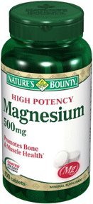 Magnésium générosité de la nature, puissance élevée, 500 mg, comprimés, 100 ct.