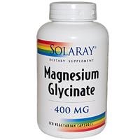 Magnésium Solaray glycinate 400 mg - 120 capules Veg