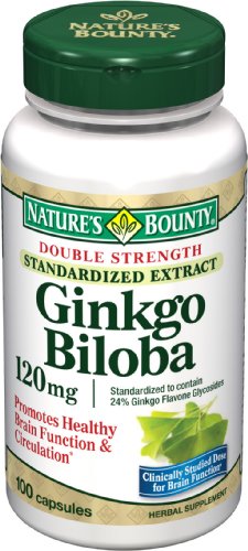 Nature Bounty Ginkgo Biloba 120 mg, 100 Capsules