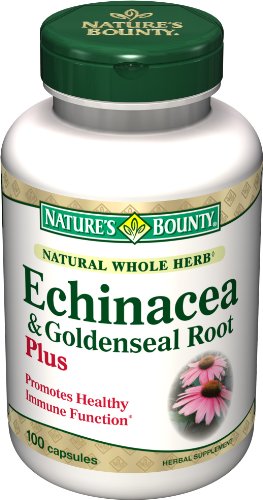 Nature Bounty naturel Whole Herb Echinacea Hydraste Plus, 100 Capsules (pack de 2)