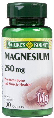 Nature Bounty onglets de magnésium 250 mg, 100 ct
