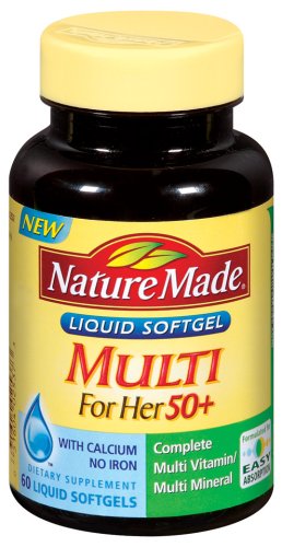 Nature Made For Her multi 50 +, 60 gélules liquides (Pack de 3)