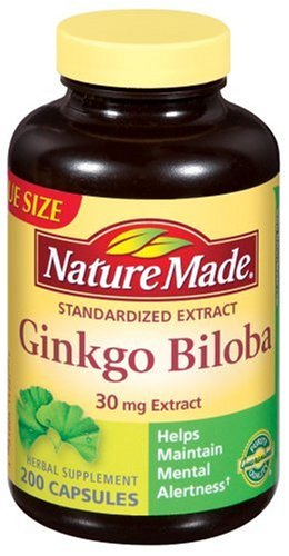 Nature Made Ginkgo Biloba 30mg, 200 capsules (pack de 3)