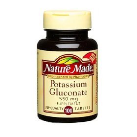 Nature Made gluconate de potassium 550mg (100 Comprimés)