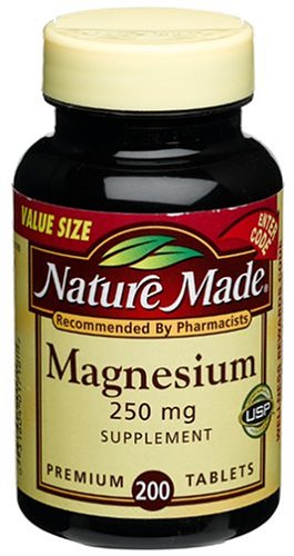 Nature Made magnésium 250mg, 200 comprimés (Pack de 3)