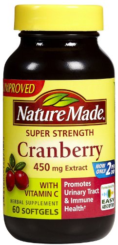 Nature Made Strength Super, canneberges (450 mg Extracr) avec de la vitamine C, 60 gélules