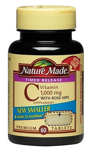 Nature Made temps de sortie de vitamine C avec Rose Hips, 1000mg, 60 comprimés (pack de 3)