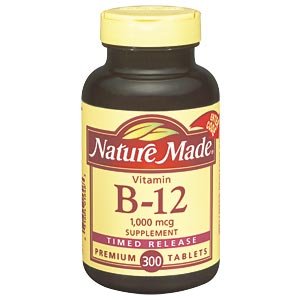 Nature Made vitamine B-12 1000 Time Release mcg - 300 comprimés